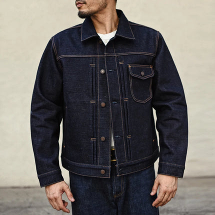 SauceZhan Men Selvedge Denim Jacket Sanforized 21Oz by zapcart
