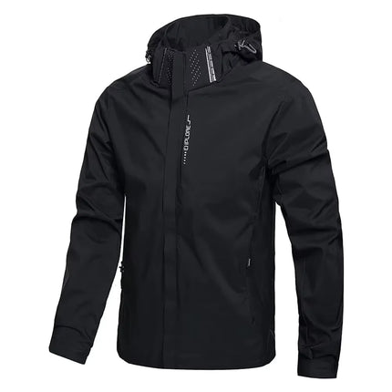 Men Waterproof Rain Jacket Hooded Outdoor Windproof Fujian by zapcart