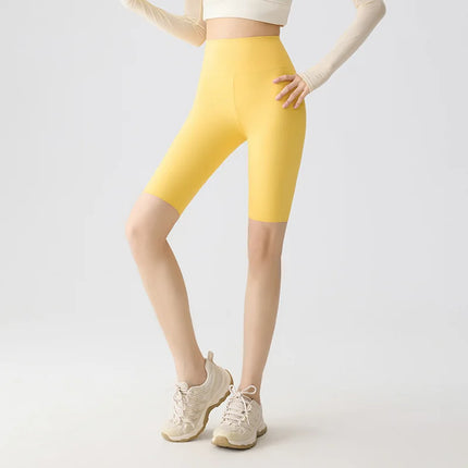 BIVIGAOS Women Biker Shorts Sharkskin Tight Knee Length by zapcart