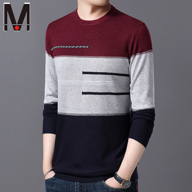 CN Zhejiang Mens Thickened Knitwear Sweater Winter Warmth by zapcart