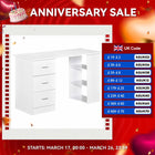 Homcom 120cm Computer Desk 3 Shelves And Drawers Office by zapcart
