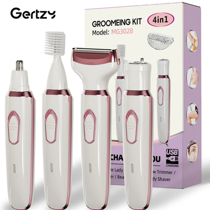 Women Electric Razor 4-In-1 Wet Dry Painless Grooming Kit by zapcart
