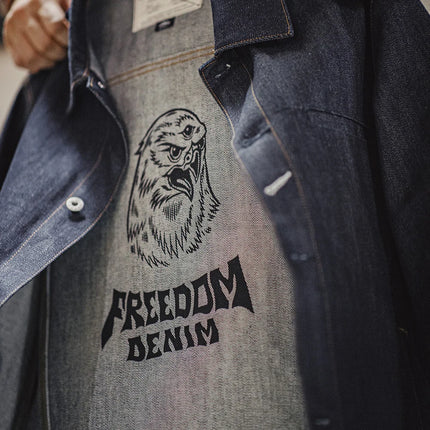 MADENCN Vintage Denim Jacket for Men Heavyweight Workwear by zapcart