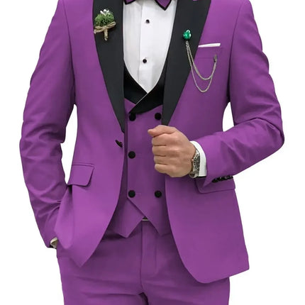 FnoexwCN Slim Fit Men Suits Double Breasted Groom Formal by zapcart