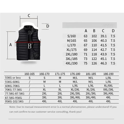 Aiwetin Mens Cotton Padded Sleeveless Vest Winter Warmth by zapcart