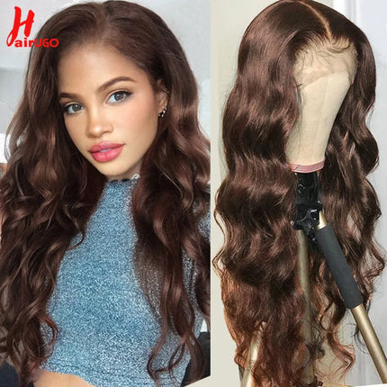 Hairugo Honey Blonde 4x4 Lace Closure Wig Body Wave Everyday by zapcart