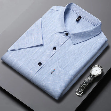 Choice Men No Iron Business Casual Short Sleeve Shirt by zapcart
