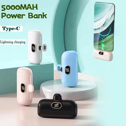 Tideboom Mini Power Bank 5000mAh Built In Cable For iPhone by zapcart