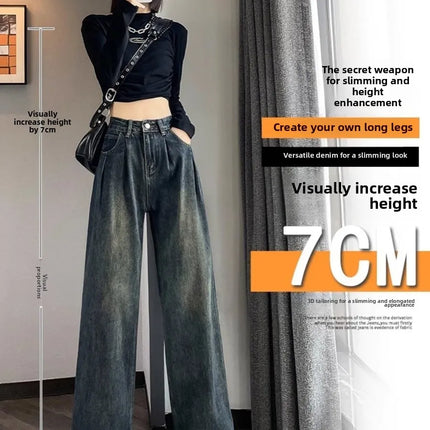 Plus Size High Waist Fleece Lined Straight Jeans For Women by zapcart