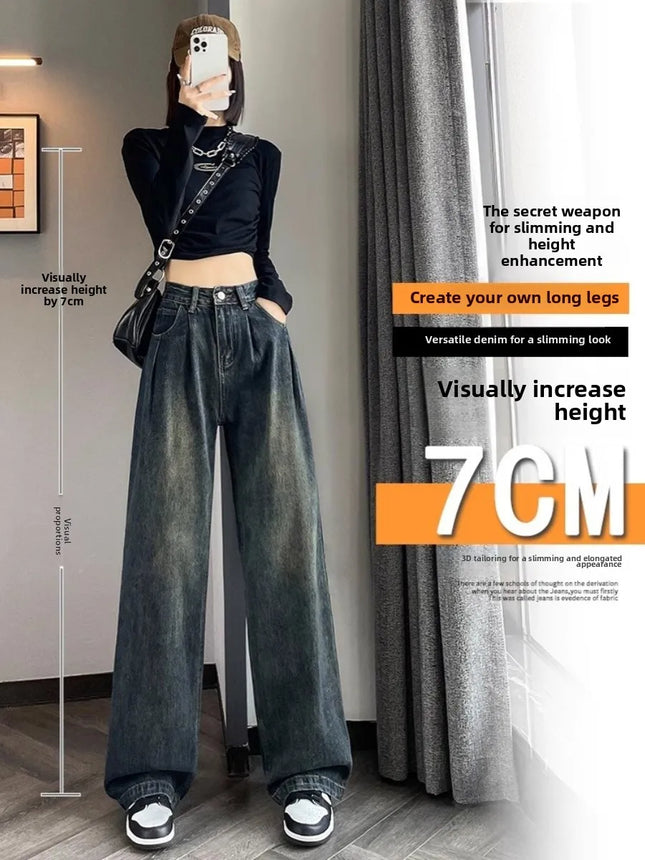 Plus Size High Waist Fleece Lined Straight Jeans For Women by zapcart