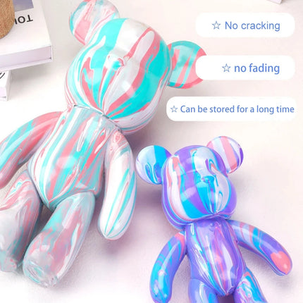 Bearbrick DIY Sculpture For Parents And Kids Paintable Gift by zapcart