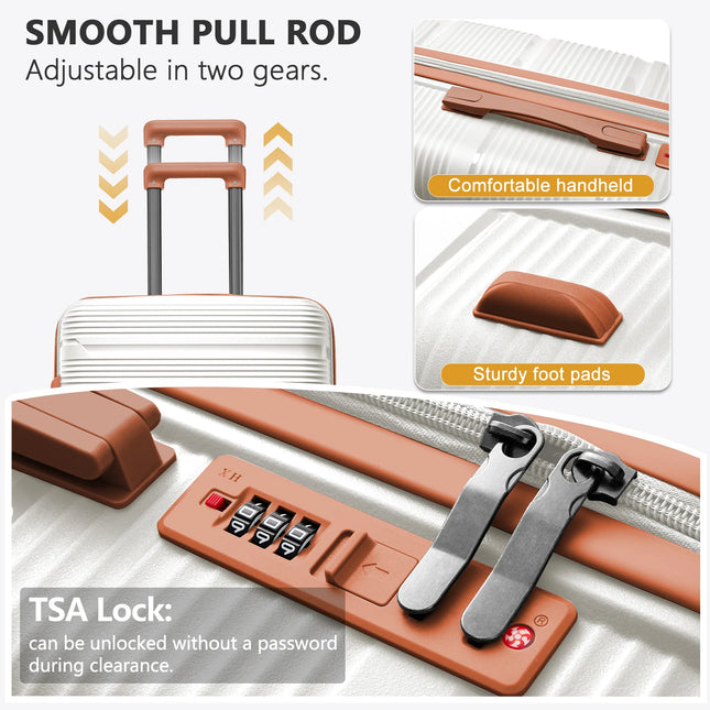 PAUBACKCN Travel Luggage Set For Travelers TSA Lock by zapcart