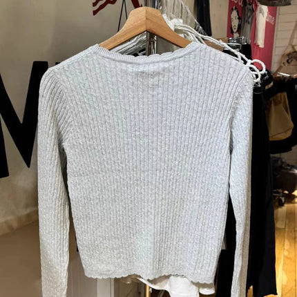 Women Twist Flower Knitted Cardigan With Pockets Slim Fit by zapcart