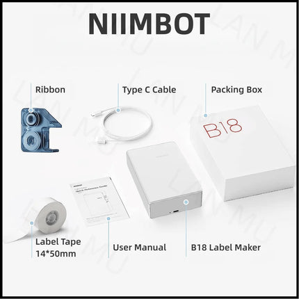 NIIMBOT B18 Color Label Printer Wireless Bluetooth Office by zapcart