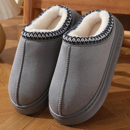 Fluffy Platform Slippers For Women Warm Plush Non Slip by zapcart