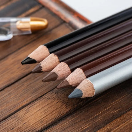 Five Colors Eyebrow Eyeliner Pencil Portable Waterproof Day by zapcart