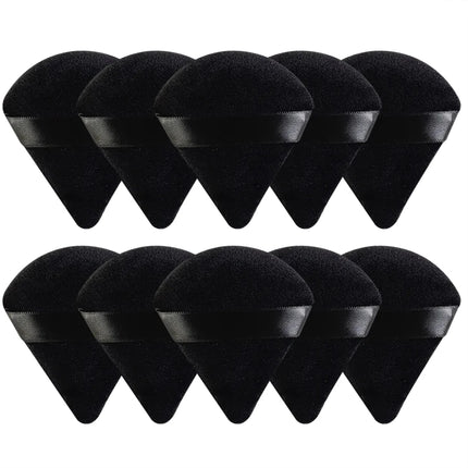 Kekelala 10Pcs Triangle Powder Puff Wet Dry Use For Loose Powder Liquid Cosmetic Soft Plush Powder Puff Makeup Foundation by zapcart