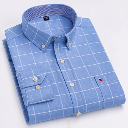 Bamboople Men 100 Percent Cotton Oxford Formal Shirt 7XL by zapcart