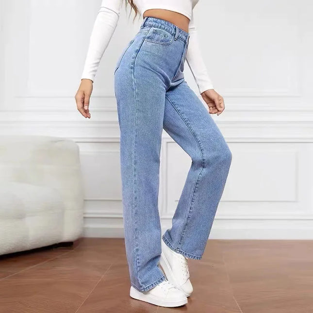 Yigudarcn Women High Waist Stretch Washed Denim Jeans by zapcart