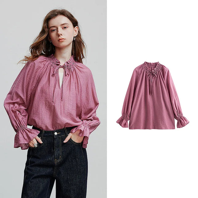 Toyouth Women Lyocell Blouse Shirt Breathable Summer 2025 by zapcart