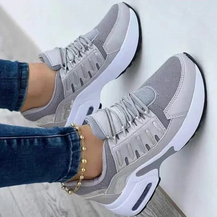 Women Platform Sneakers Breathable Mesh Anti Slip Plus Size by zapcart