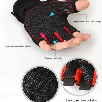 HUBEI Outdoor Sport Gloves Fingerless Wrist Guard Women Men by zapcart