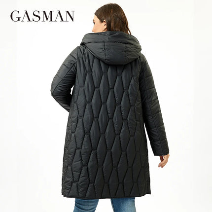 Gasman Womens Long Spring Down Parka Coat Lightweight Warm by zapcart