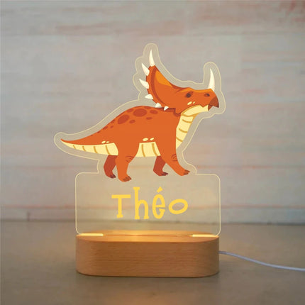 Personalized Kids Animal Night Light Custom Name Lamp by zapcart