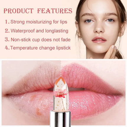 Flower Jelly Lipstick Set Temperature Change Lip Balm Daily by zapcart