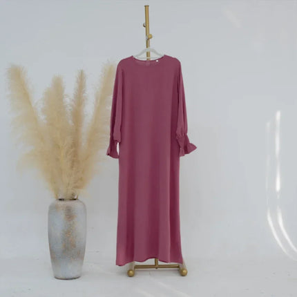 Abaya Dress For Muslim Women Elegant Long Sleeve Ramadan by zapcart