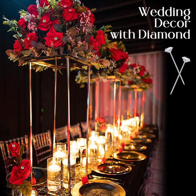 12-200Pcs Artificial Rose Flower Silk Roses with Diamond Valentine's Day Gift Fake Roses Red Roses for DIY Wedding Party Decor by zapcart