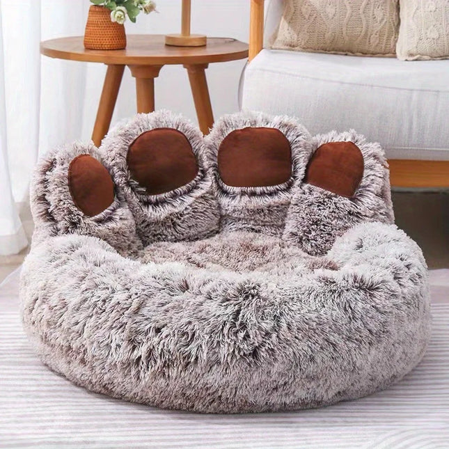 Bear Paw Pet Bed – Soft & Cozy Dog & Cat Sofa for Small to Large Pets by zapcart