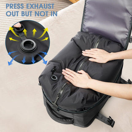 FLCCCN Vacuum Backpack 35L Expandable Travel Laptop Bag by zapcart