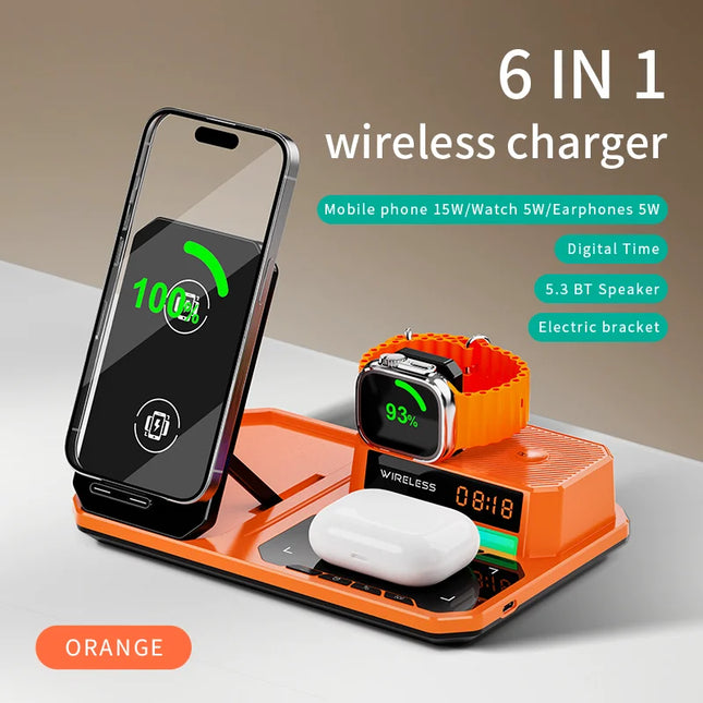 Infaste W27 6 In 1 Wireless Charger Foldable For Earphones by zapcart