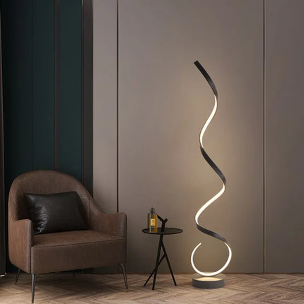 YongYing Lumin Minimalist LED Floor Lamp Spiral Strip Living
