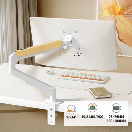 Hillport 17-34 Monitor Arm Gas Spring Full Motion Office by zapcart
