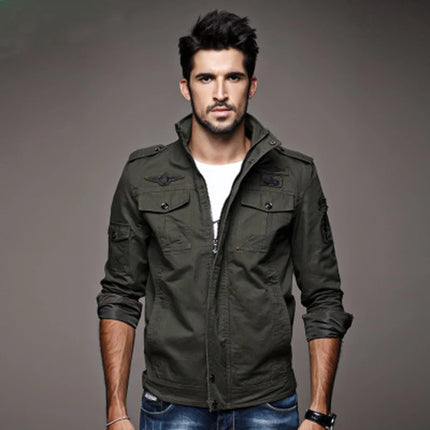 FujianChoice Men Casual Army Cargo Jacket Plus Size M To 6XL by zapcart