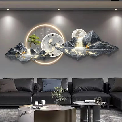 Design Luxury LED Wall Clock For Modern Living Room Decor by zapcart