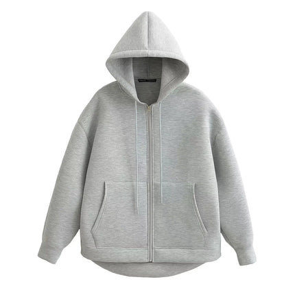 Trafza Hooded Autumn Jacket for Women Warm Casual Outerwear by zapcart