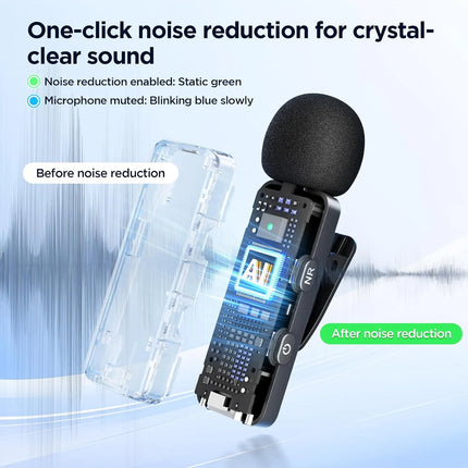 BOYA BYV3 Wireless Lavalier Microphone for iPhone Samsung by zapcart