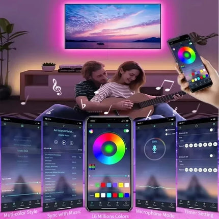 LeiiGeeGo USB RGB LED Strip Light Adhesive For Room Decor by zapcart