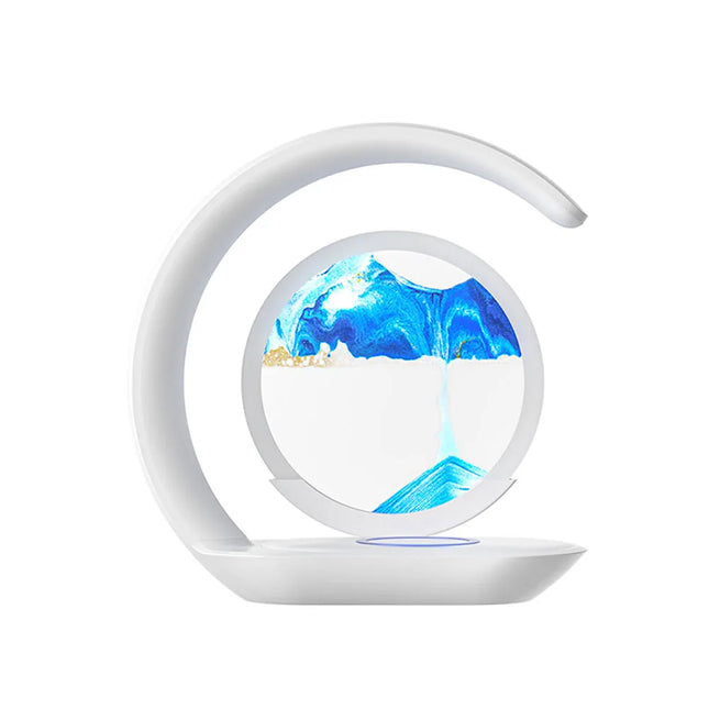 Icsatma Quicksand Table Lamp Wireless Charging Office 3D