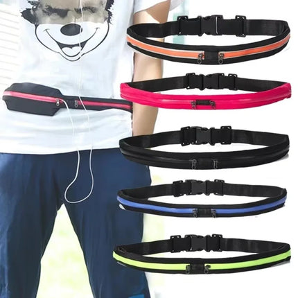 Bonytain Running Waist Pack Unisex Waterproof Double Pocket by zapcart