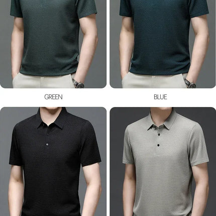 Fujian Choice Mens Polo Shirt Ice Silk Breathable Comfort by zapcart