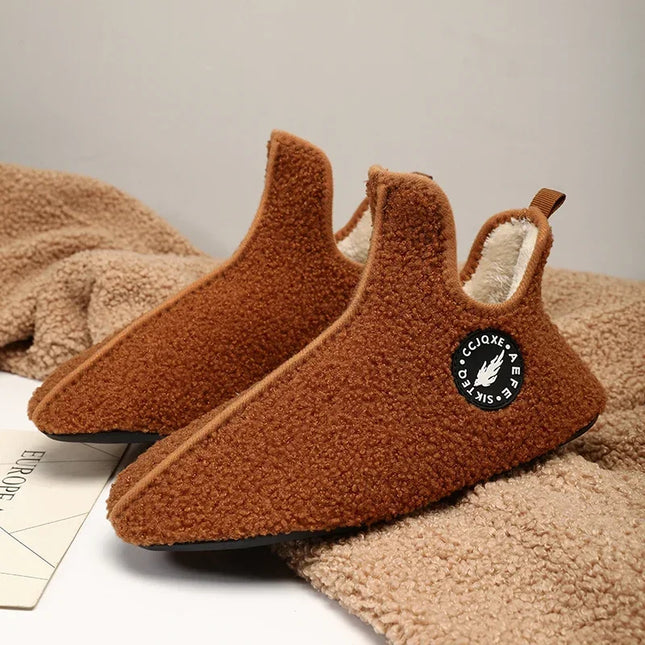 YRZLCN Winter Slippers for Men Women Non Slip Warm Plush by zapcart