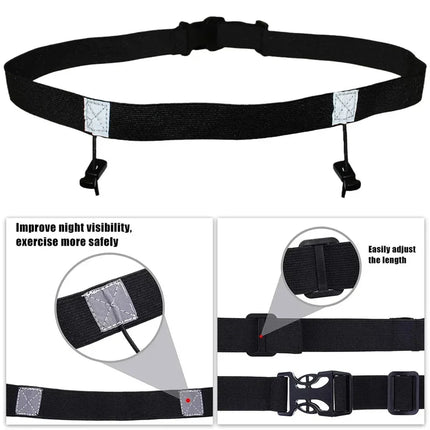 KEFIRDAYCN Race Number Belt With 6 Gel Loops Unisex Secure by zapcart