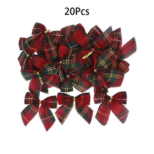 WNYZQCN Christmas Bows 10Pcs Gold Red Holiday Decor by zapcart