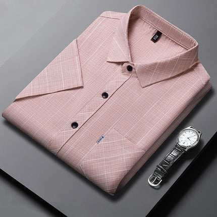 Choice Men No Iron Business Casual Short Sleeve Shirt by zapcart