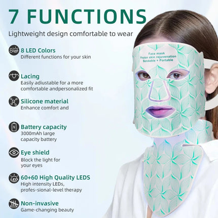 Ubilli LED Face Mask Red Light Therapy Anti Aging At Home by zapcart