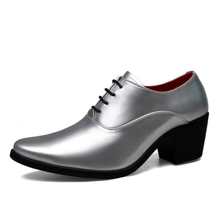 Dcoud Golden Luxury Leather Shoes Men Pointed Toe Wedding by zapcart